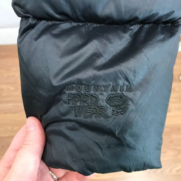 MOUNTAIN HARDWEAR - WOMEN'S MEDIUM - BLACK FULL ZIP HOODED DUCK DOWN PARKA COAT - Picture 7 of 9